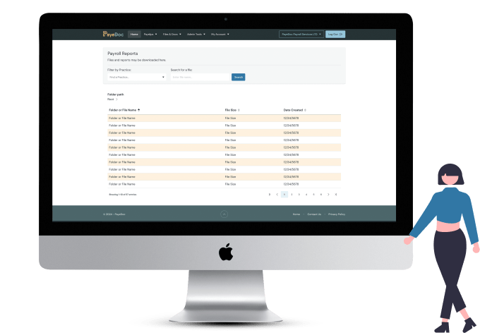 imac showing payedoc system